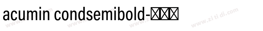 acumin condsemibold字体转换